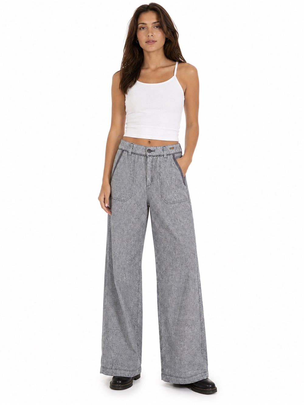 Anthropologie Pilcro & The Letterpress Linen Blend Chambray Stripe Pants Sz 10